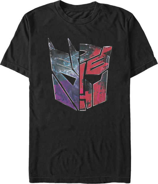 Rusted Split Logos Transformers T-Shirt