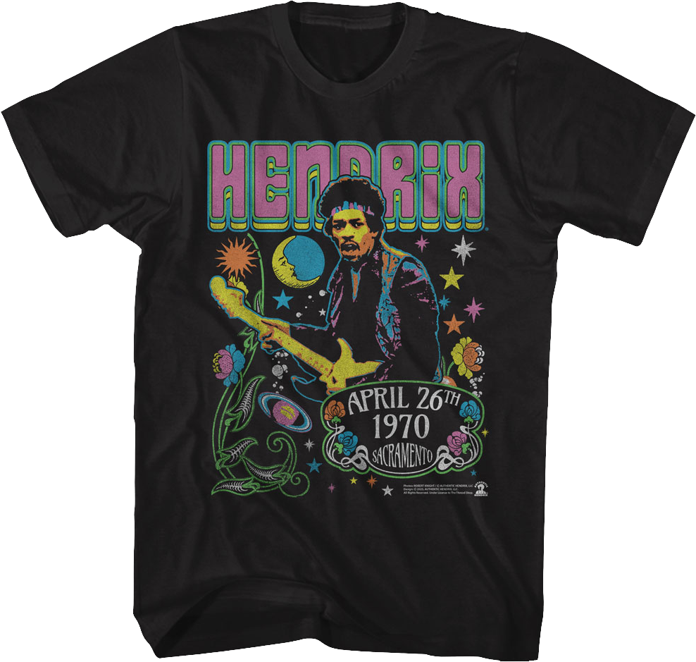 Sacramento 1970 Jimi Hendrix T-Shirt