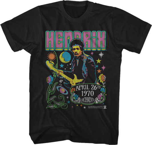 Sacramento 1970 Jimi Hendrix T-Shirt