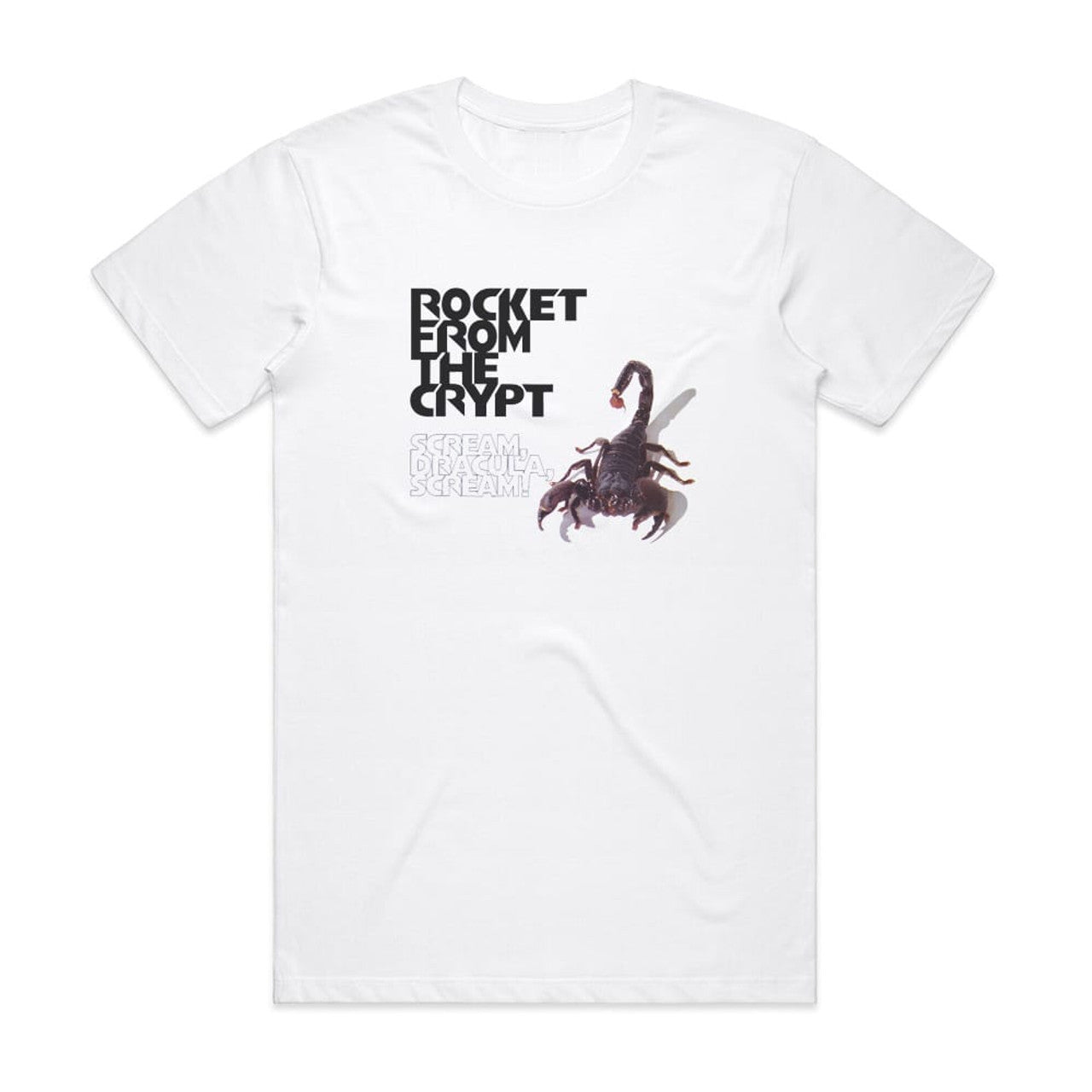 Rocket From the Crypt Scream Dracula Scream T-Shirt White