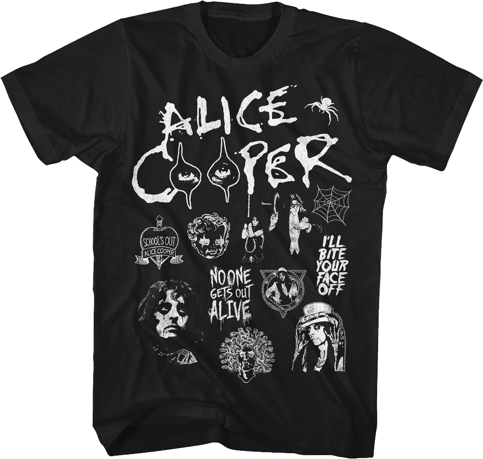 Shock Collage Alice Cooper T-Shirt