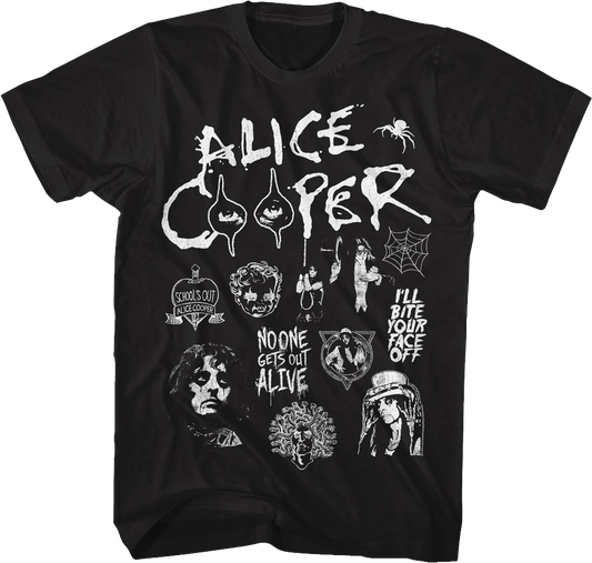 Shock Collage Alice Cooper T-Shirt