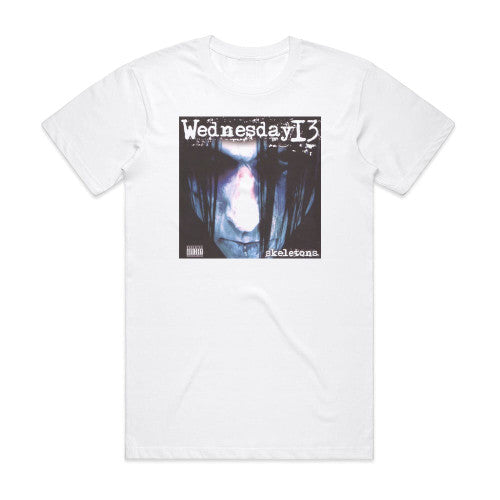 Wednesday 13 Skeletons Album Cover T-Shirt White