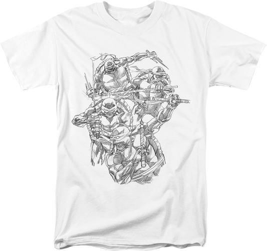 Sketches Teenage Mutant Ninja Turtles T-Shirt