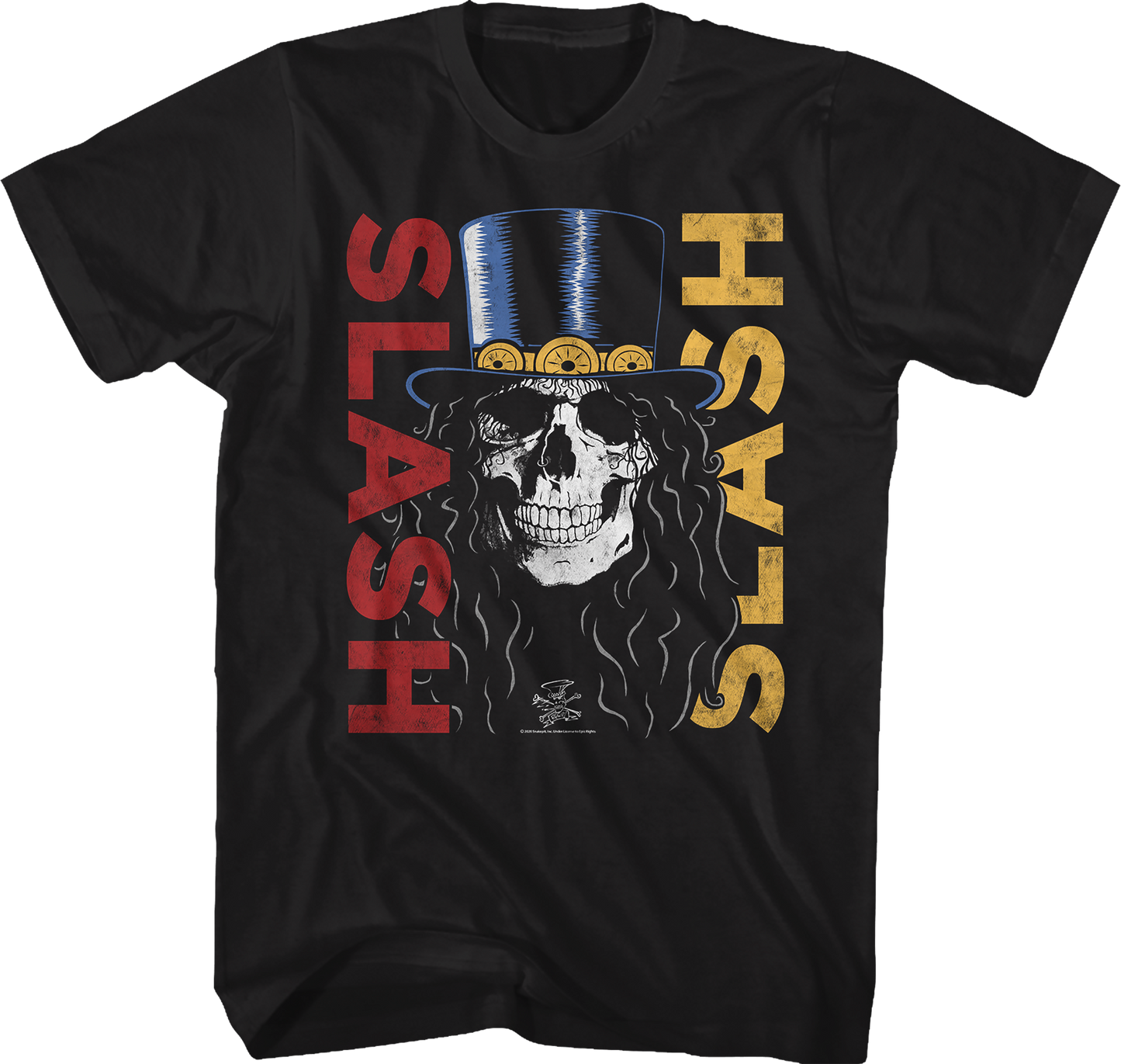 Skull In Top Hat Slash T-Shirt