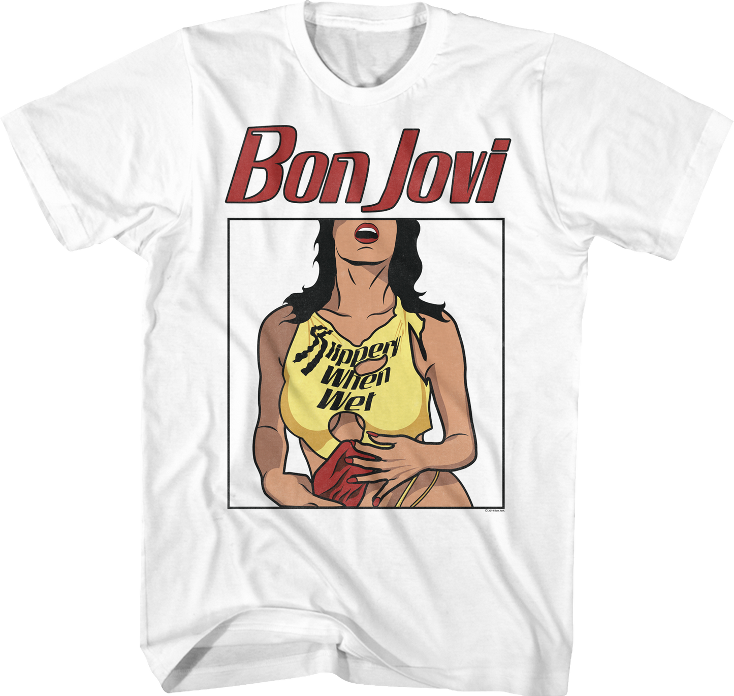 Slippery When Wet Illustration Bon Jovi T-Shirt