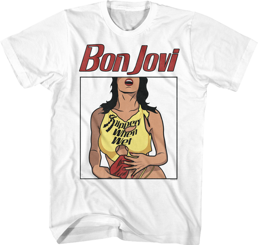 Slippery When Wet Illustration Bon Jovi T-Shirt