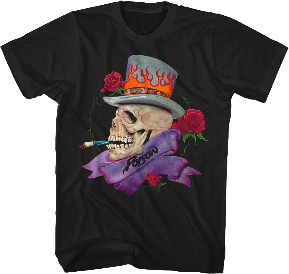 Smoking Skull Poison T-Shirt