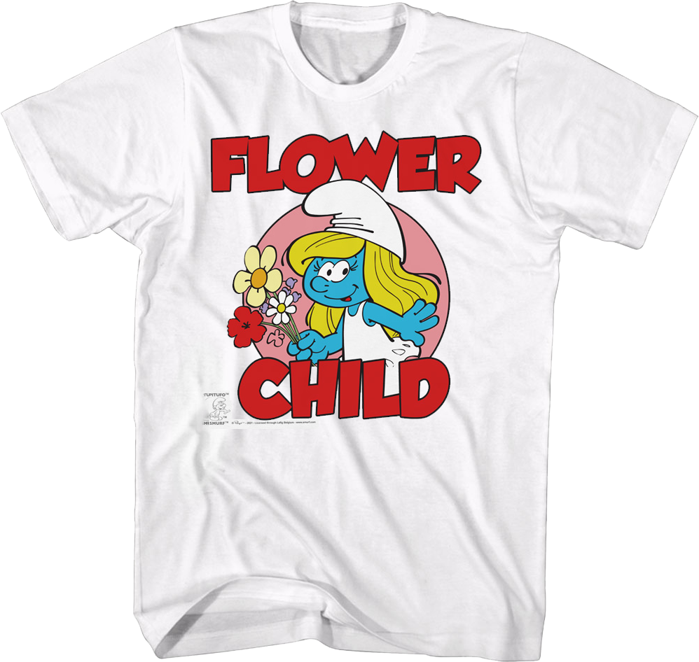 Smurfette Flower Child Smurfs T-Shirt