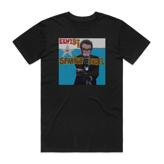 Elvis Costello and The Attractions Spanish Model T-Shirt Black