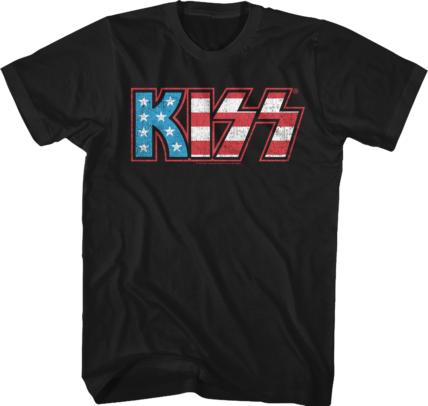 Stars And Stripes Logo KISS T-Shirt