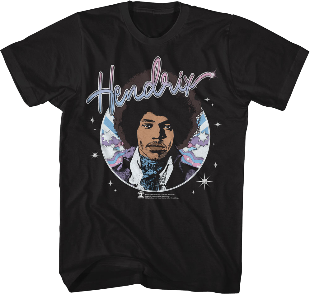 Starry Circle Jimi Hendrix T-Shirt