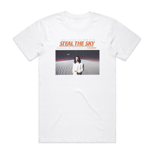 Yanni Steal The Sky Album Cover T-Shirt White