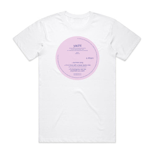 YACHT Summer Song Album Cover T-Shirt White