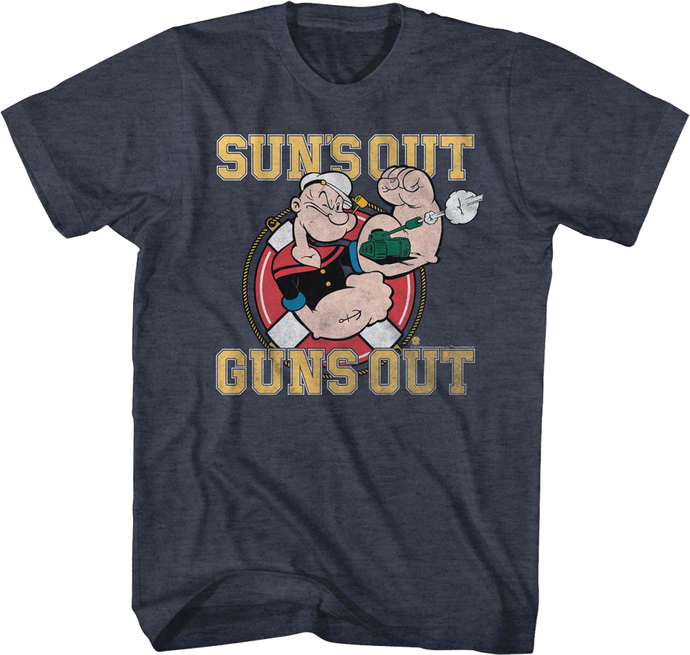 Sun's Out Guns Out Popeye T-Shirt