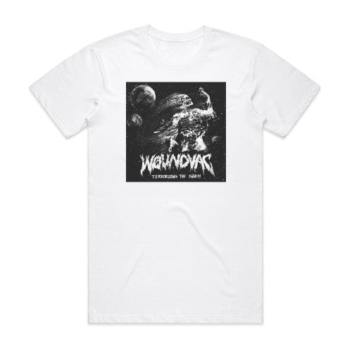 Woundvac Terrorizing The Swarm Album Cover T-Shirt White