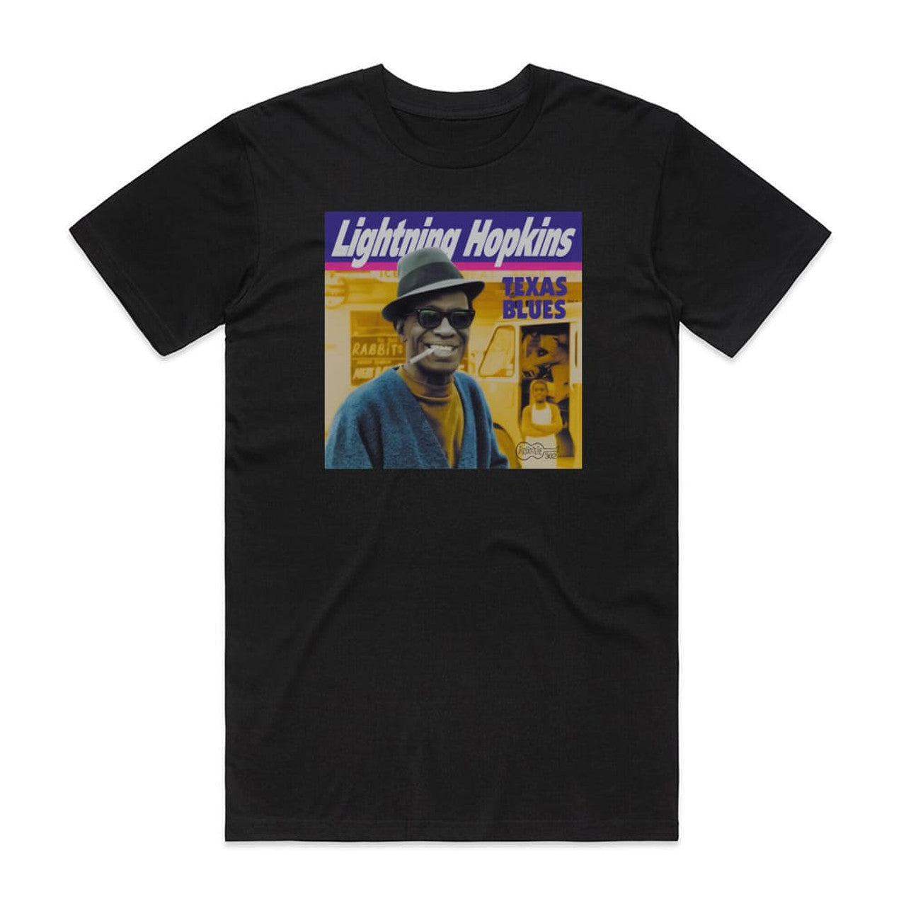 Lightnin Hopkins The Texas Bluesman T-Shirt Black