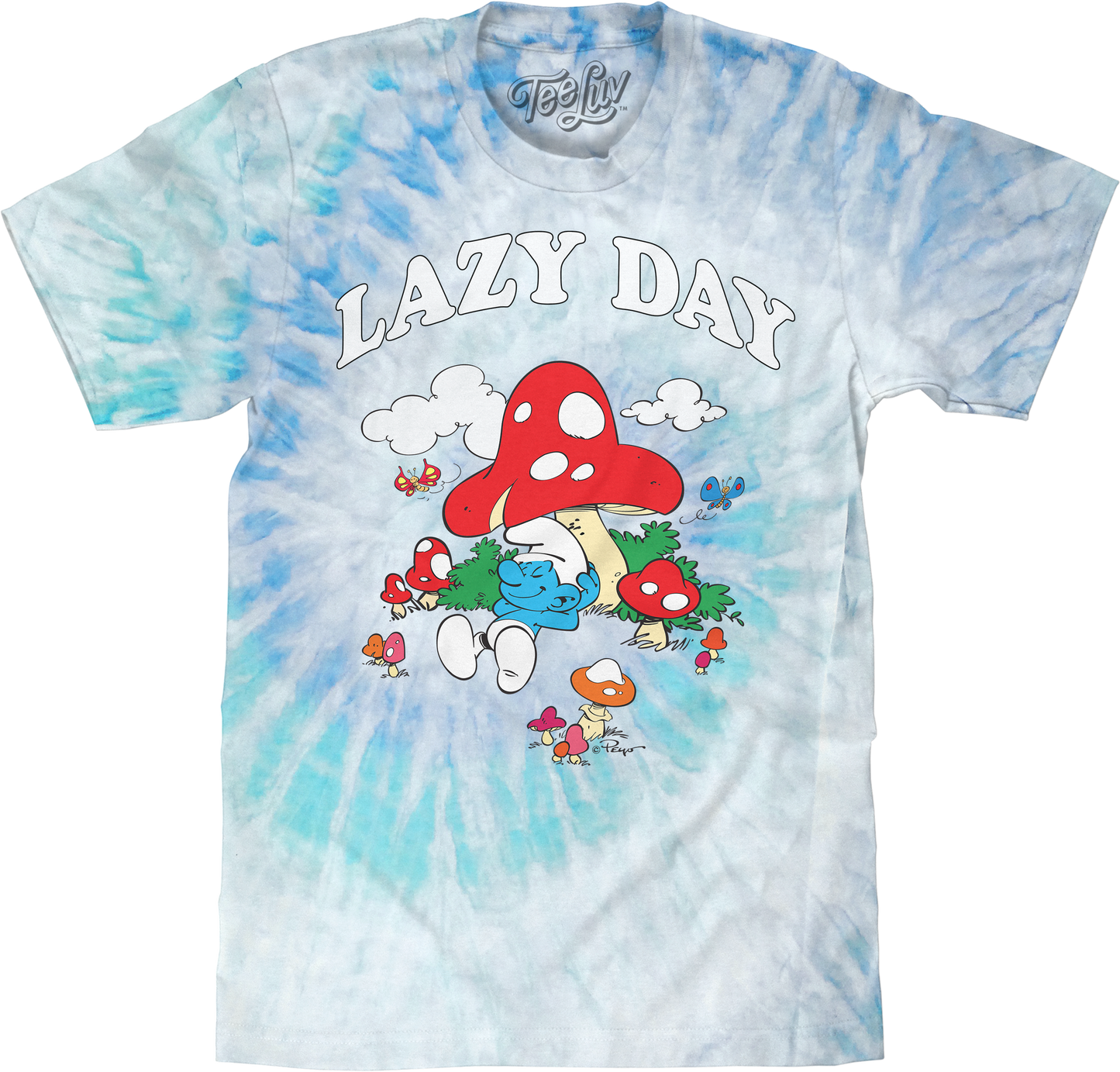 Tie Dye Lazy Day Smurfs T-Shirt