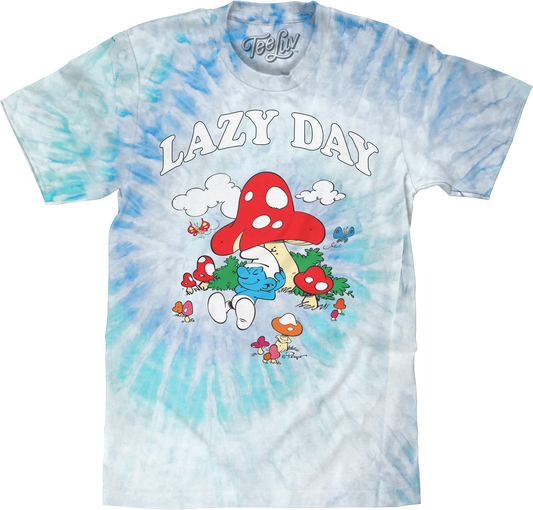 Tie Dye Lazy Day Smurfs T-Shirt