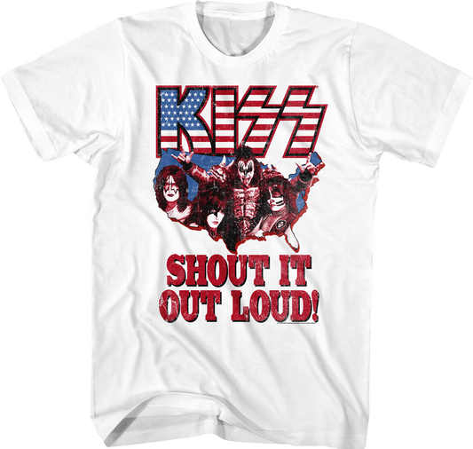 US Map Shout It Out Loud KISS T-Shirt