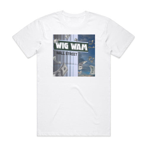 Wig Wam Wall Street 1 Album Cover T-Shirt White