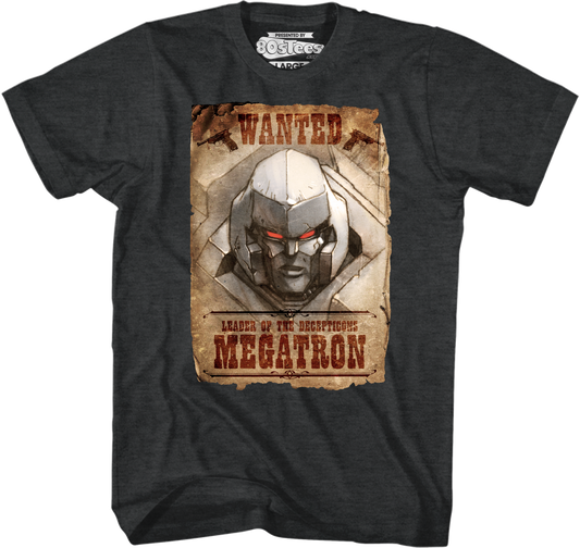 Wanted Poster Megatron Transformers T-Shirt