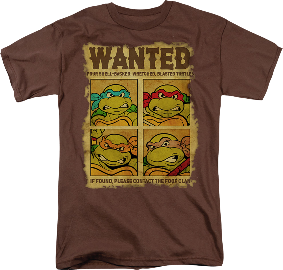 Wanted Poster Teenage Mutant Ninja Turtles T-Shirt