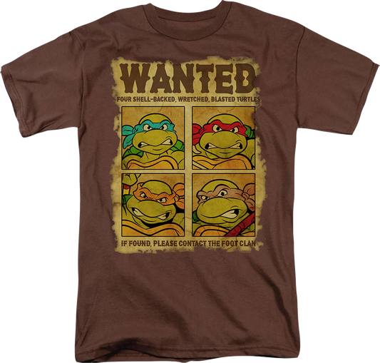 Wanted Poster Teenage Mutant Ninja Turtles T-Shirt