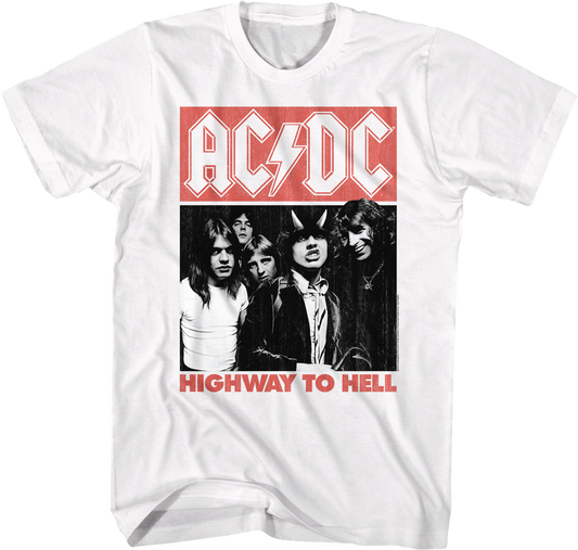 White Highway To Hell ACDC Shirt