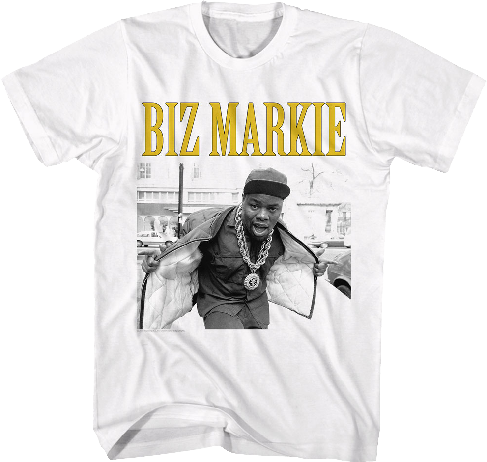 White Photo Biz Markie T-Shirt