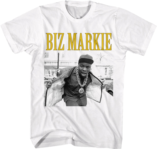 White Photo Biz Markie T-Shirt