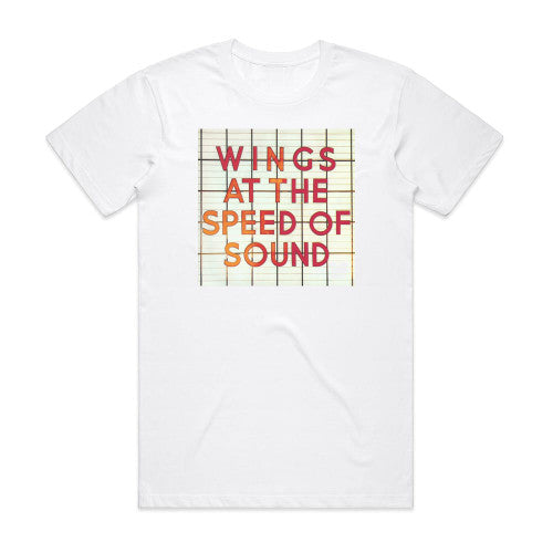 Wings Wings At The Speed Of Sound Album Cover T-Shirt White