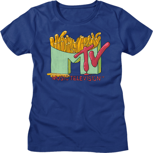 Womens French Fries Logo MTV Shirt