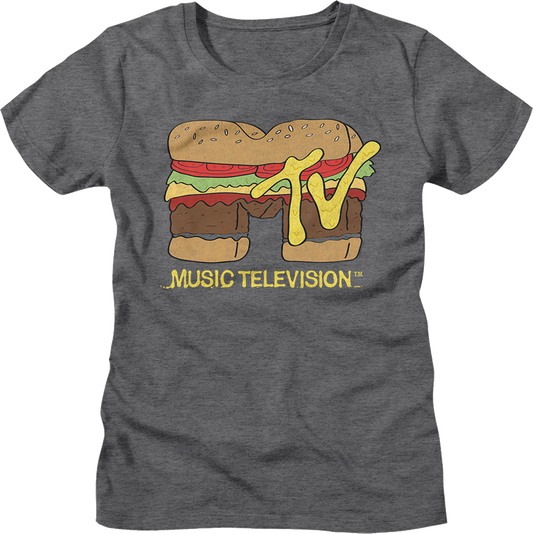 Womens Hamburger Logo MTV Shirt