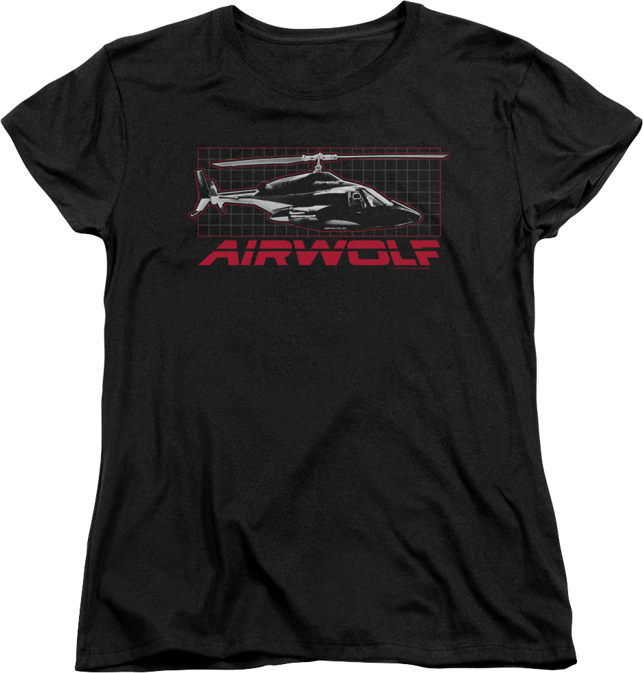 Womens Helicopter Airwolf Shirt