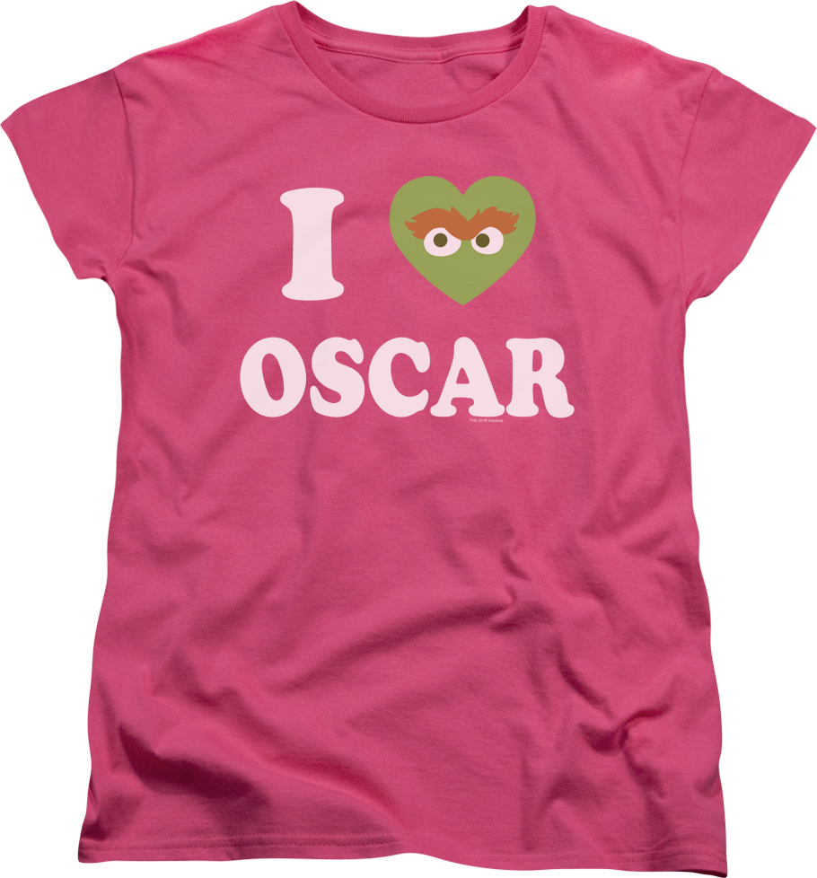 Womens I Love Oscar Sesame Street Shirt