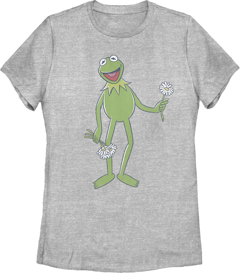 Womens Kermit's Flowers Muppets Shirt