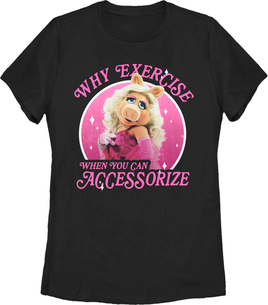 Womens Miss Piggy Why Exercise Muppets Shirt