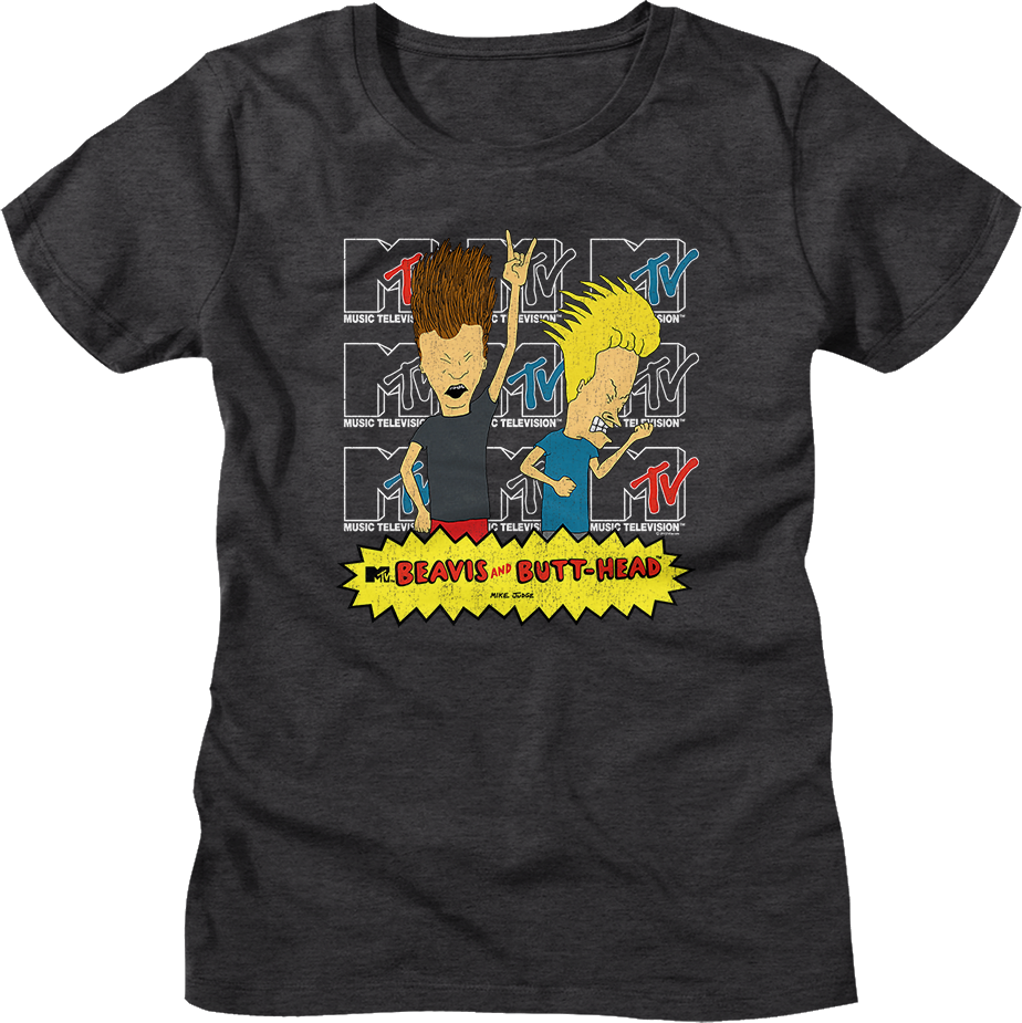 Womens MTV Logos Beavis and Butt-Head Shirt