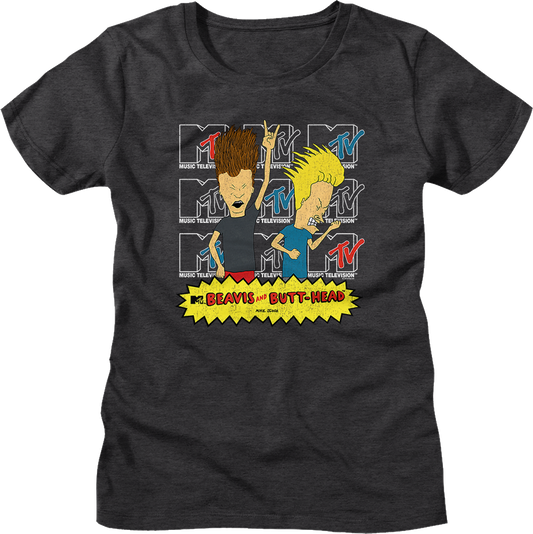 Womens MTV Logos Beavis and Butt-Head Shirt