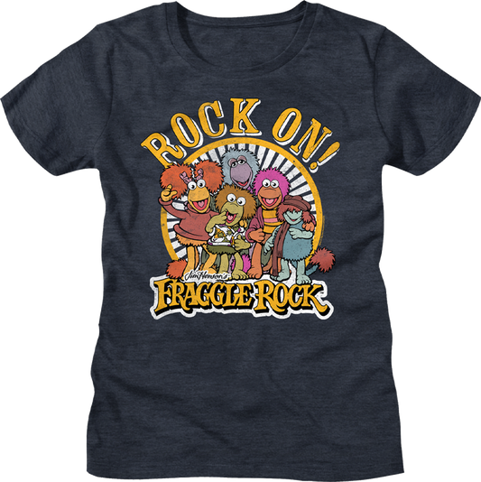 Womens Distressed Rock On Fraggle Rock Shirt