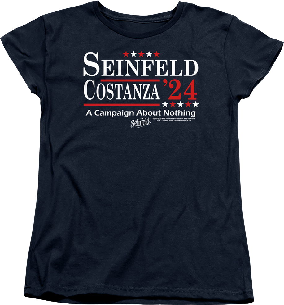 Womens Seinfeld & Costanza '24 Campaign Poster Seinfeld Shirt