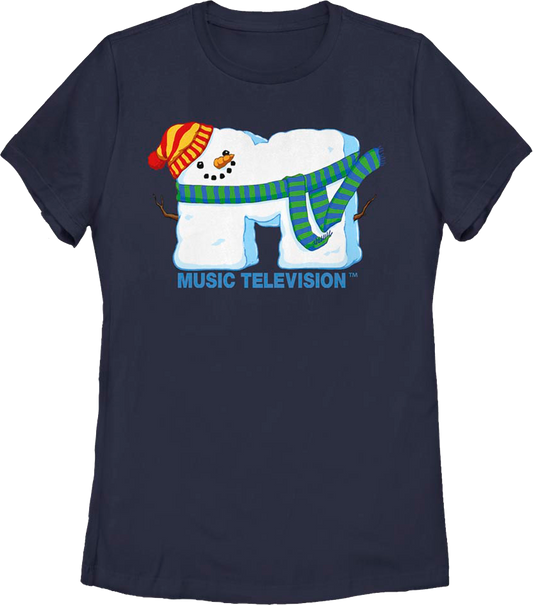 Womens Snowman Logo MTV Shirt