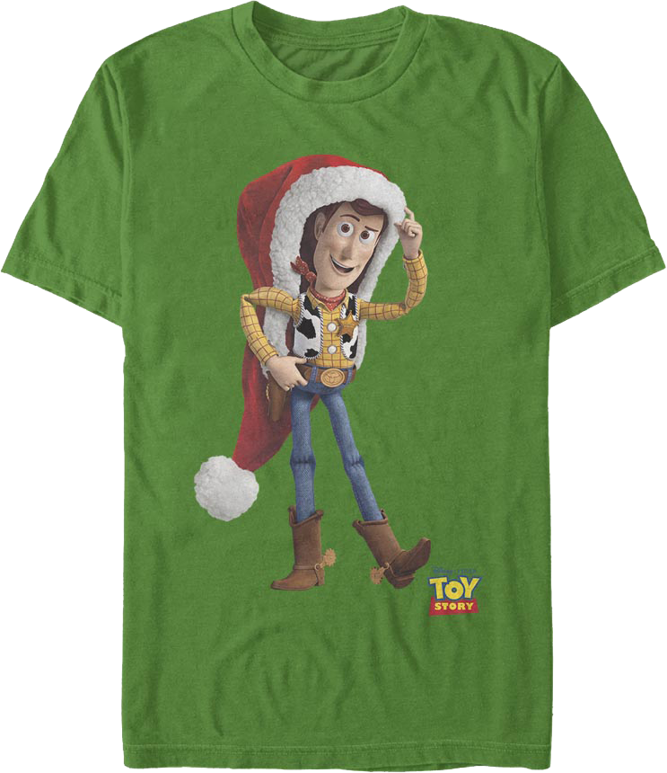 Woody's Santa Claus Hat Toy Story T-Shirt