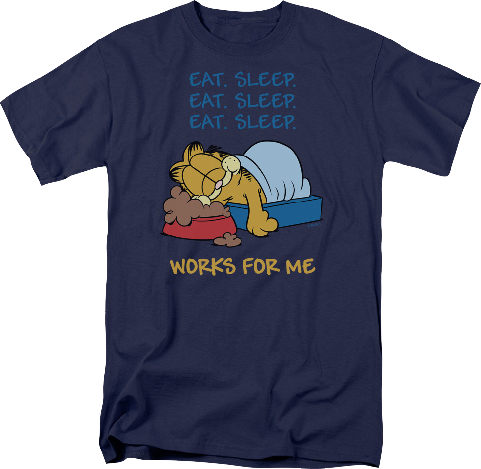 Works For Me Garfield T-Shirt