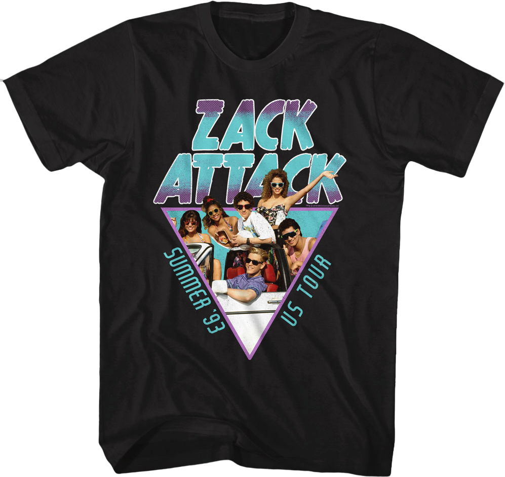 Zack Attack Summer Tour Saved By The Bell T-Shirt