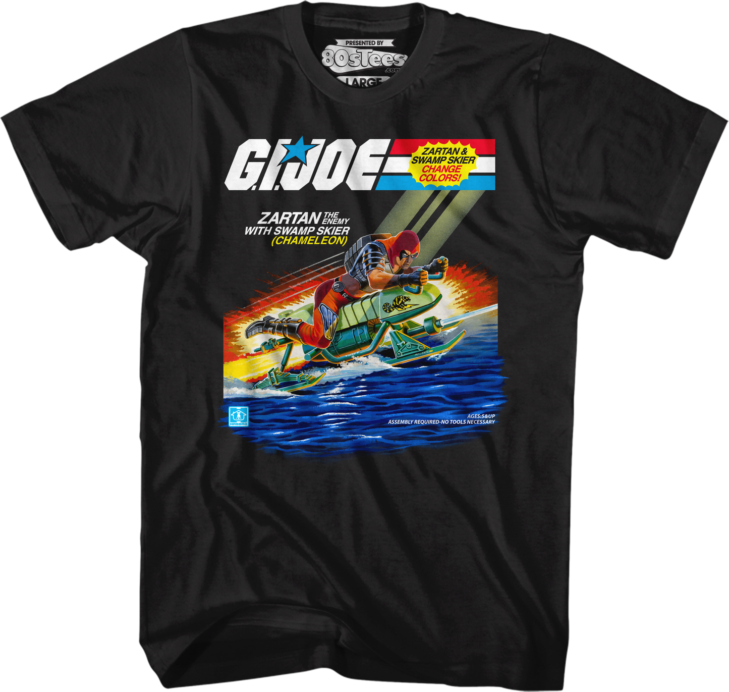 Zartan With Chameleon Swamp Skier GI Joe T-Shirt