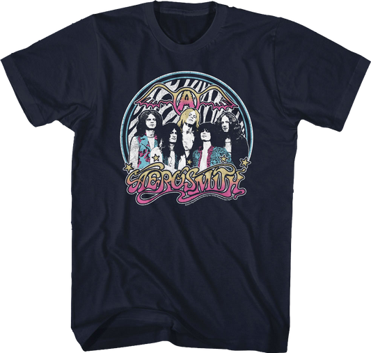 Zebra Print Group Photo Aerosmith T-Shirt